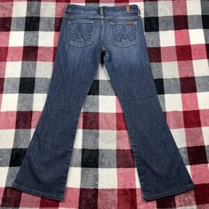 7 For All Mankind "A" Pocket Bootcut Jeans Womens 26 (28x27") Dark Wash Y2K USA